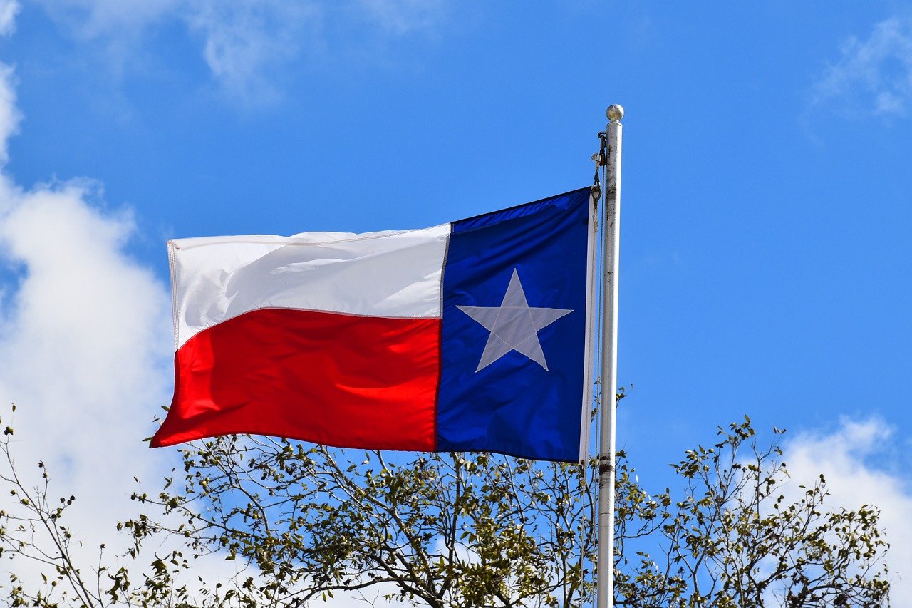 Texas Psychedelics Study Bill State Flag Stock Image